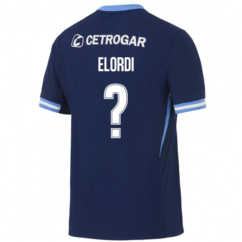 Danxen Mænd Juan Elordi #0 Kongelig Blå Lyseblå Hvid Udebane Spillertrøjer 2026/27 Trøje T-Shirt