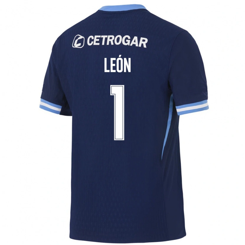 Danxen Mænd Roberto Leon #1 Kongelig Blå Lyseblå Hvid Udebane Spillertrøjer 2026/27 Trøje T-Shirt