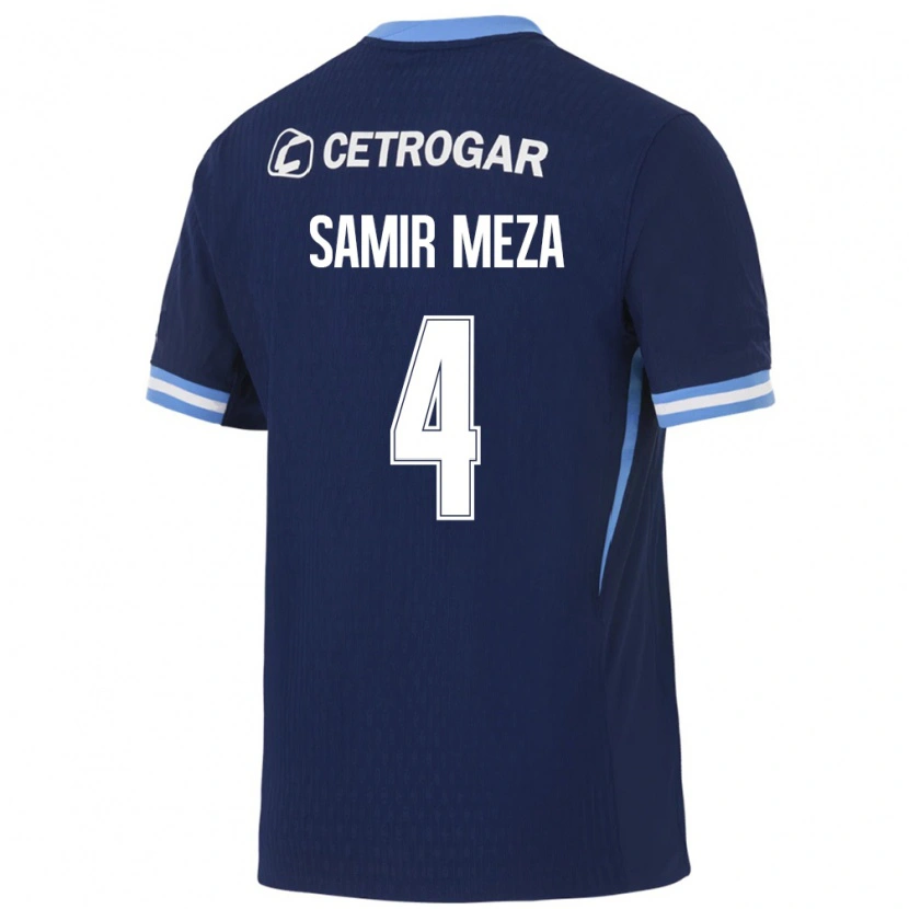 Danxen Mænd Samir Meza #4 Kongelig Blå Lyseblå Hvid Udebane Spillertrøjer 2026/27 Trøje T-Shirt