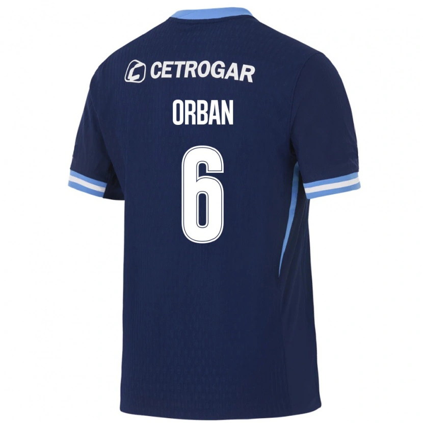 Danxen Mænd Lucas Orban #6 Kongelig Blå Lyseblå Hvid Udebane Spillertrøjer 2026/27 Trøje T-Shirt