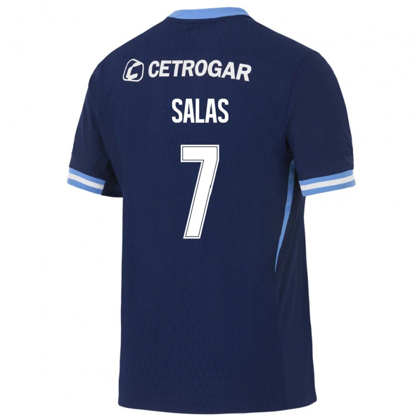 Danxen Mænd Maximiliano Salas #7 Kongelig Blå Lyseblå Hvid Udebane Spillertrøjer 2026/27 Trøje T-Shirt