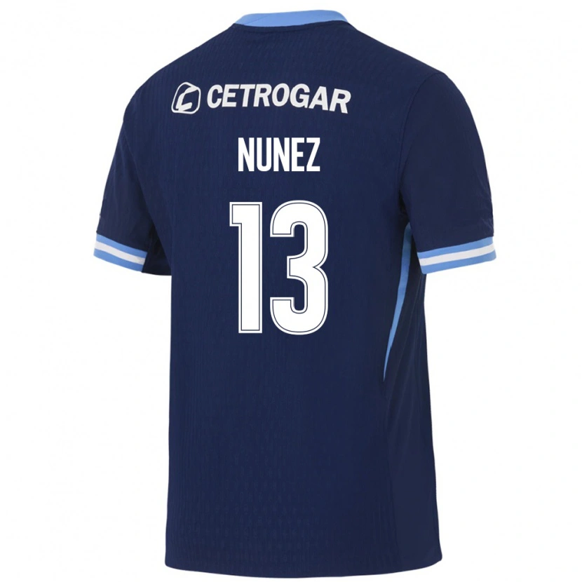 Danxen Mænd Matias Nunez #13 Kongelig Blå Lyseblå Hvid Udebane Spillertrøjer 2026/27 Trøje T-Shirt
