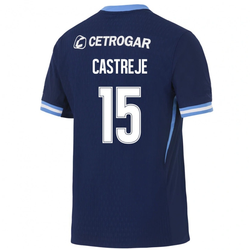 Danxen Mænd Bautista Castreje #15 Kongelig Blå Lyseblå Hvid Udebane Spillertrøjer 2026/27 Trøje T-Shirt