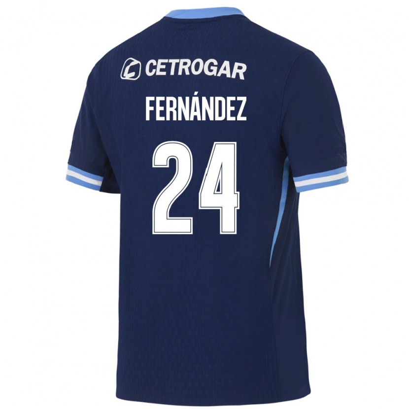 Danxen Mænd Adrián Fernández #24 Kongelig Blå Lyseblå Hvid Udebane Spillertrøjer 2026/27 Trøje T-Shirt