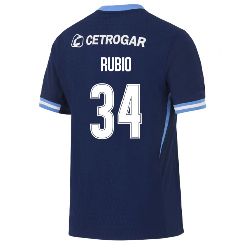 Danxen Mænd Tobías Rubio #34 Kongelig Blå Lyseblå Hvid Udebane Spillertrøjer 2026/27 Trøje T-Shirt