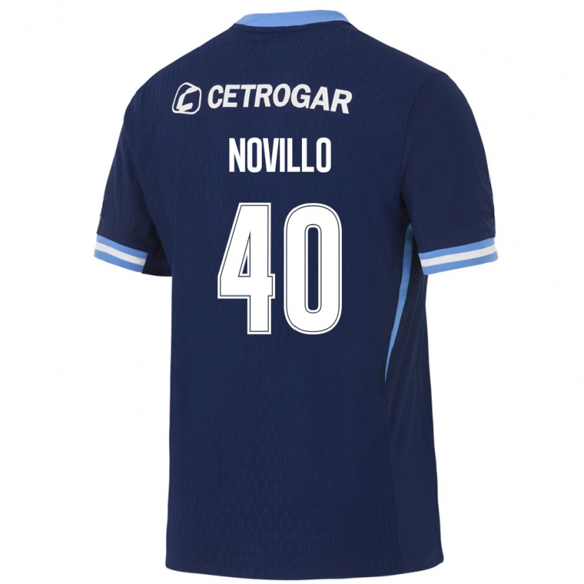 Danxen Mænd Joaquin Novillo #40 Kongelig Blå Lyseblå Hvid Udebane Spillertrøjer 2026/27 Trøje T-Shirt