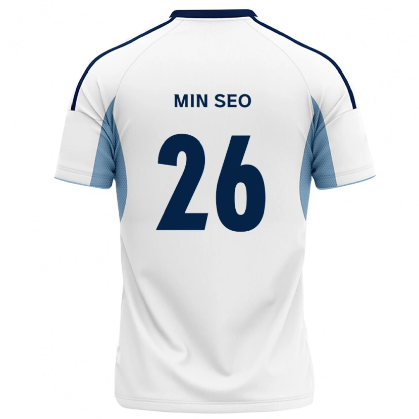 Danxen Mænd Min-Seo Park #26 Kongelig Blå Hvid Udebane Spillertrøjer 2026/27 Trøje T-Shirt