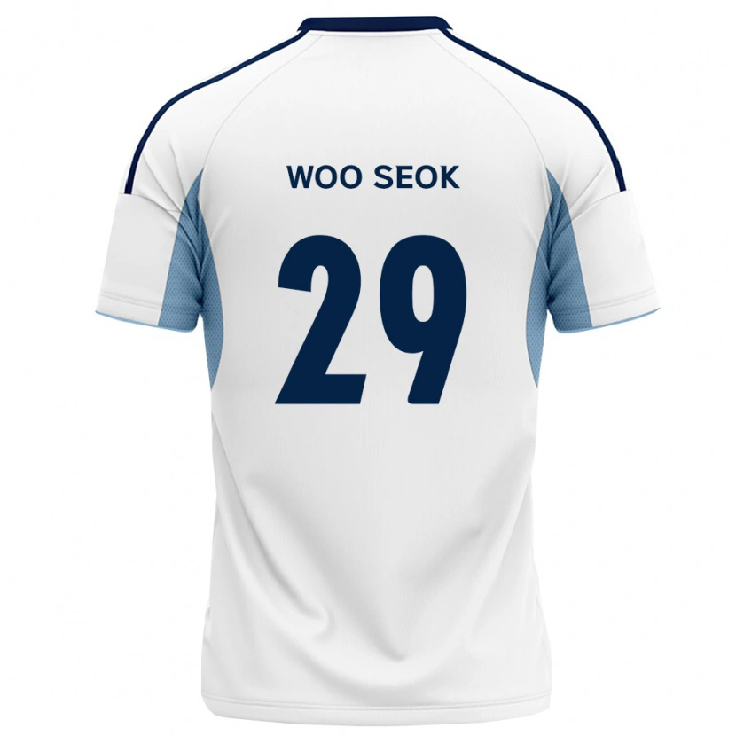 Danxen Mænd Woo-Seok Jung #29 Kongelig Blå Hvid Udebane Spillertrøjer 2026/27 Trøje T-Shirt