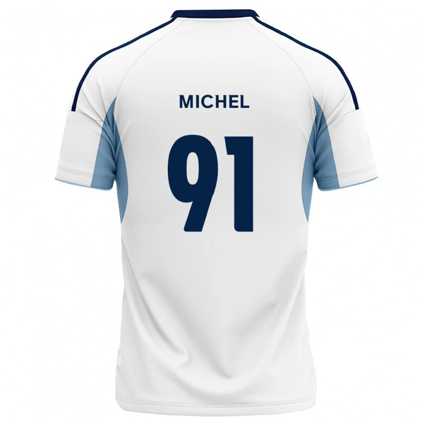 Danxen Mænd Benji Michel #91 Kongelig Blå Hvid Udebane Spillertrøjer 2026/27 Trøje T-Shirt
