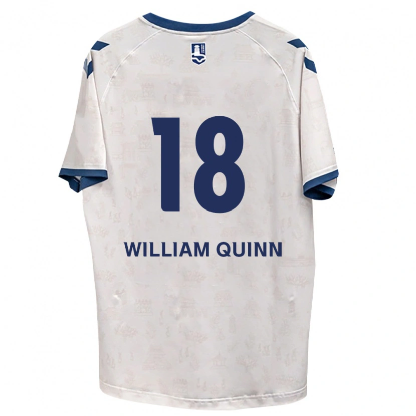 Danxen Mænd Max William Quinn #18 Kongelig Blå Hvid Udebane Spillertrøjer 2026/27 Trøje T-Shirt