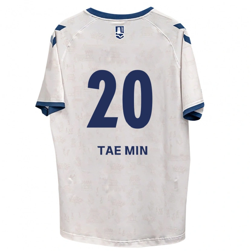 Danxen Mænd Tae-Min Kim #20 Kongelig Blå Hvid Udebane Spillertrøjer 2026/27 Trøje T-Shirt