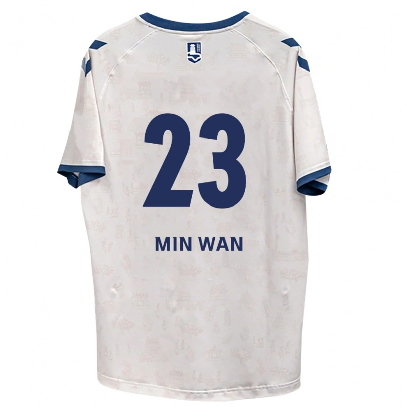 Danxen Mænd Min-Wan Kang #23 Kongelig Blå Hvid Udebane Spillertrøjer 2026/27 Trøje T-Shirt