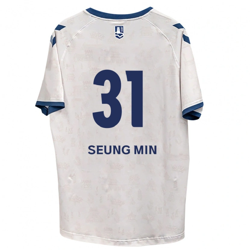 Danxen Mænd Seung-Min Baek #31 Kongelig Blå Hvid Udebane Spillertrøjer 2026/27 Trøje T-Shirt