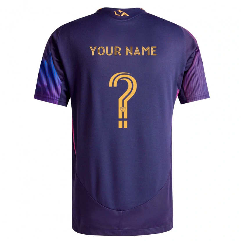 Danxen Mænd Dit Navn #0 Dyb Lilla Gul Udebane Spillertrøjer 2026/27 Trøje T-Shirt
