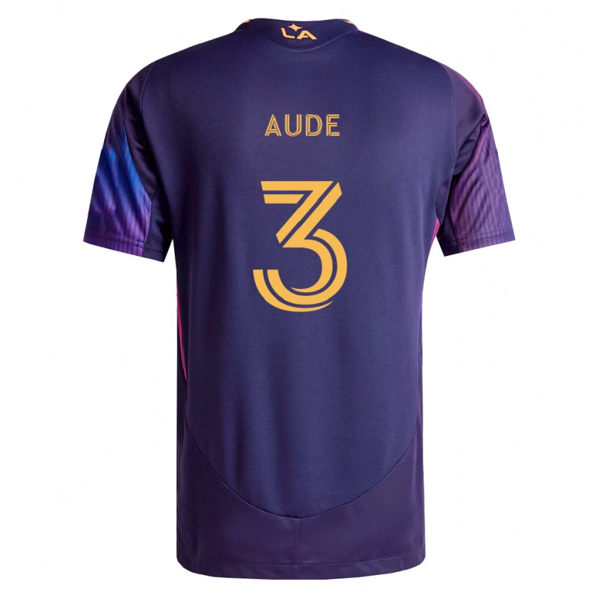 Danxen Mænd Julián Aude #3 Dyb Lilla Gul Udebane Spillertrøjer 2026/27 Trøje T-Shirt