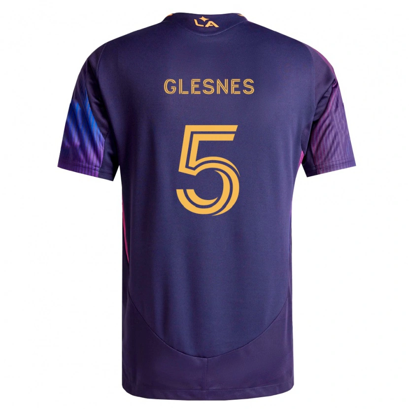 Danxen Mænd Jakob Glesnes #5 Dyb Lilla Gul Udebane Spillertrøjer 2026/27 Trøje T-Shirt