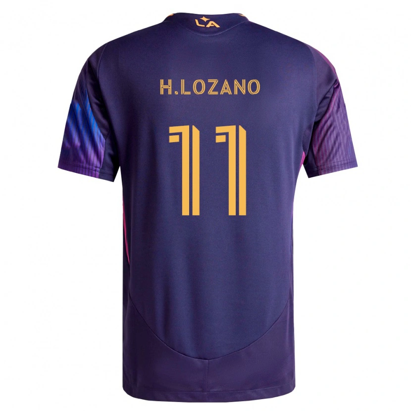 Danxen Mænd Hirving Lozano #11 Dyb Lilla Gul Udebane Spillertrøjer 2026/27 Trøje T-Shirt