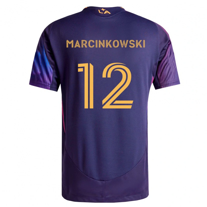 Danxen Mænd Jt Marcinkowski #12 Dyb Lilla Gul Udebane Spillertrøjer 2026/27 Trøje T-Shirt