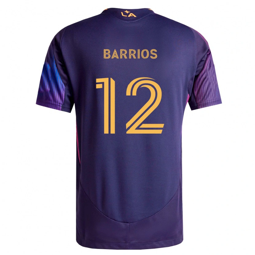 Danxen Mænd Michael Barrios #12 Dyb Lilla Gul Udebane Spillertrøjer 2026/27 Trøje T-Shirt
