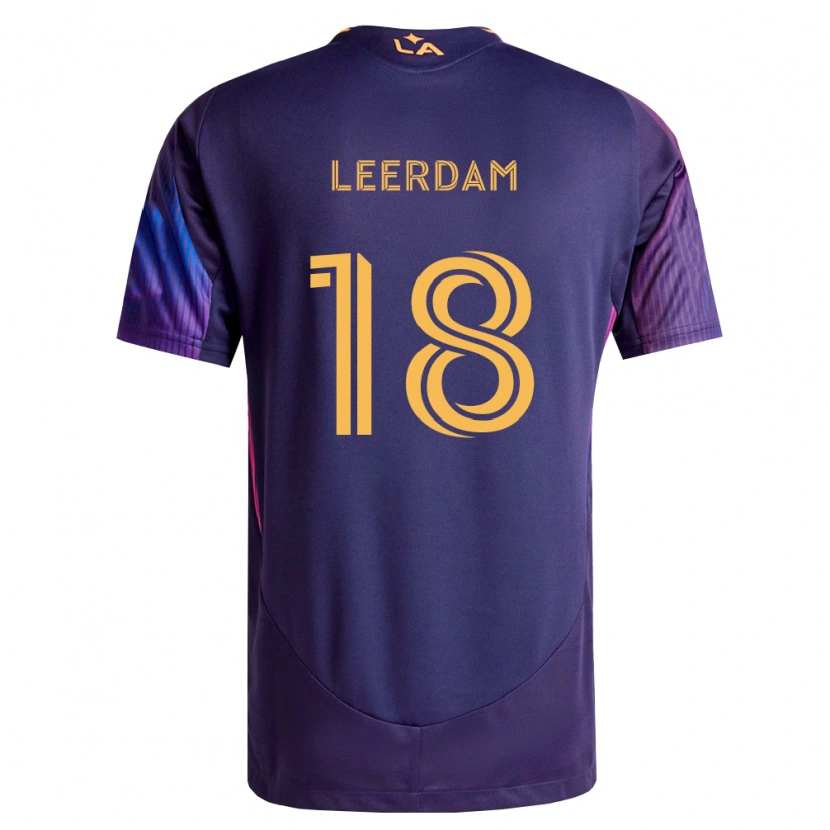 Danxen Mænd Kelvin Leerdam #18 Dyb Lilla Gul Udebane Spillertrøjer 2026/27 Trøje T-Shirt