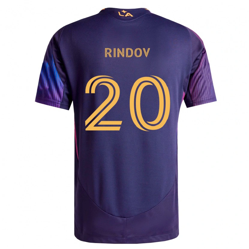 Danxen Mænd Chris Rindov #20 Dyb Lilla Gul Udebane Spillertrøjer 2026/27 Trøje T-Shirt