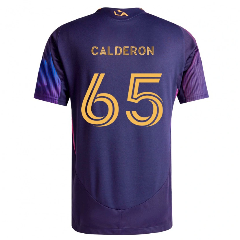 Danxen Mænd Juan Calderón #65 Dyb Lilla Gul Udebane Spillertrøjer 2026/27 Trøje T-Shirt