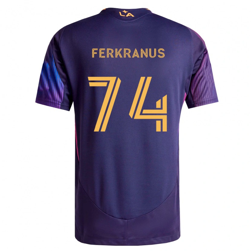 Danxen Mænd Marcus Ferkranus #74 Dyb Lilla Gul Udebane Spillertrøjer 2026/27 Trøje T-Shirt