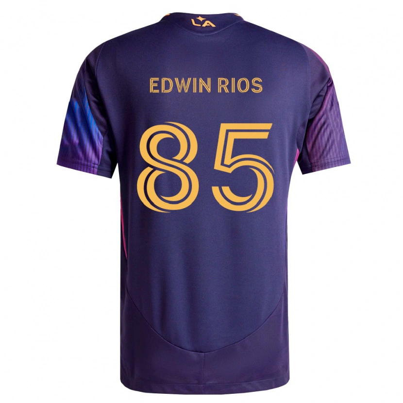 Danxen Mænd Edwin Ríos #85 Dyb Lilla Gul Udebane Spillertrøjer 2026/27 Trøje T-Shirt