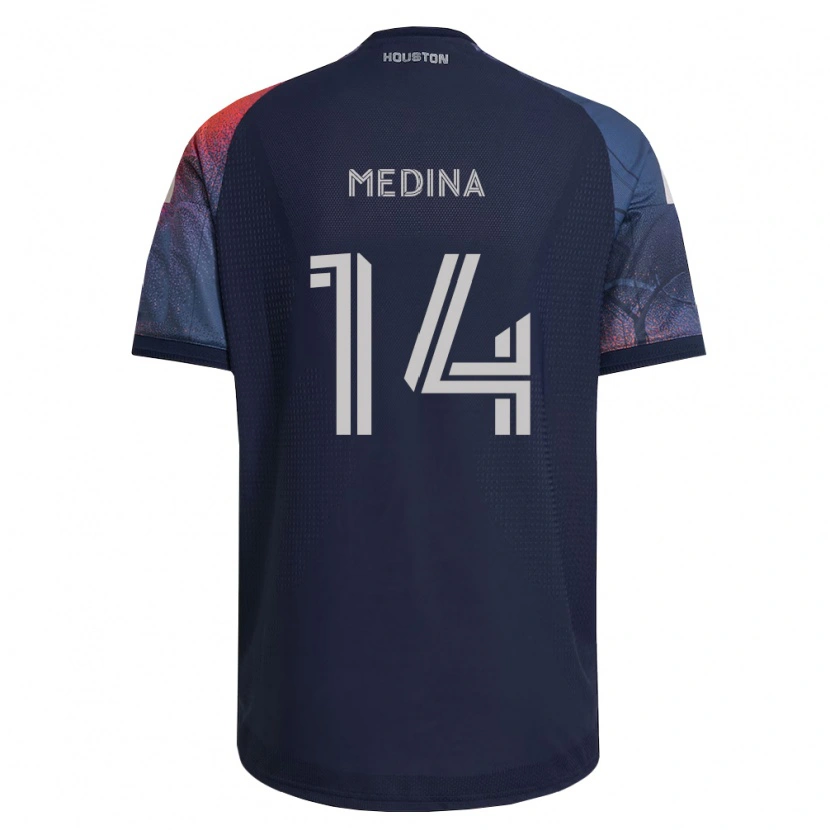 Danxen Mænd Jeferson Medina #14 Dyb Blå Hvid Orange Udebane Spillertrøjer 2026/27 Trøje T-Shirt