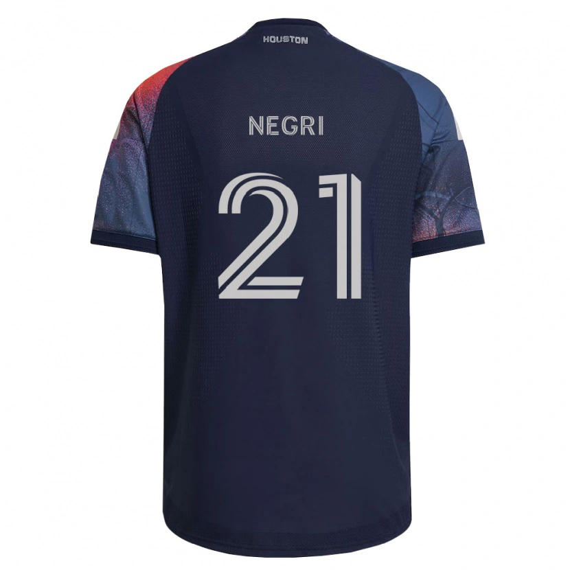 Danxen Mænd Franco Negri #21 Dyb Blå Hvid Orange Udebane Spillertrøjer 2026/27 Trøje T-Shirt