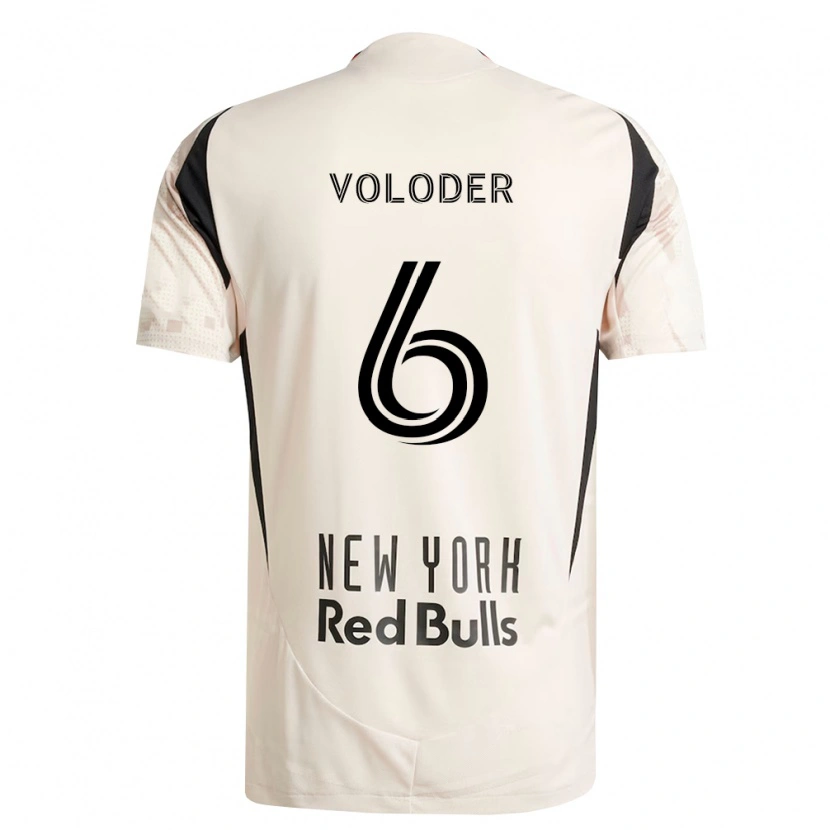 Danxen Mænd Robert Voloder #6 Råhvid Rød Sort Udebane Spillertrøjer 2026/27 Trøje T-Shirt