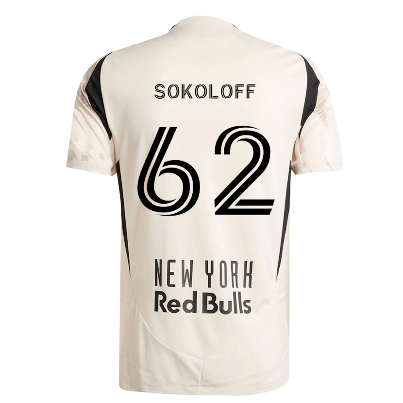 Danxen Mænd Paul Sokoloff #62 Råhvid Rød Sort Udebane Spillertrøjer 2026/27 Trøje T-Shirt