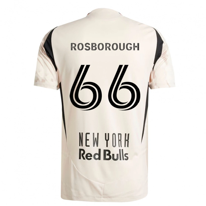 Danxen Mænd Tanner Rosborough #66 Råhvid Rød Sort Udebane Spillertrøjer 2026/27 Trøje T-Shirt
