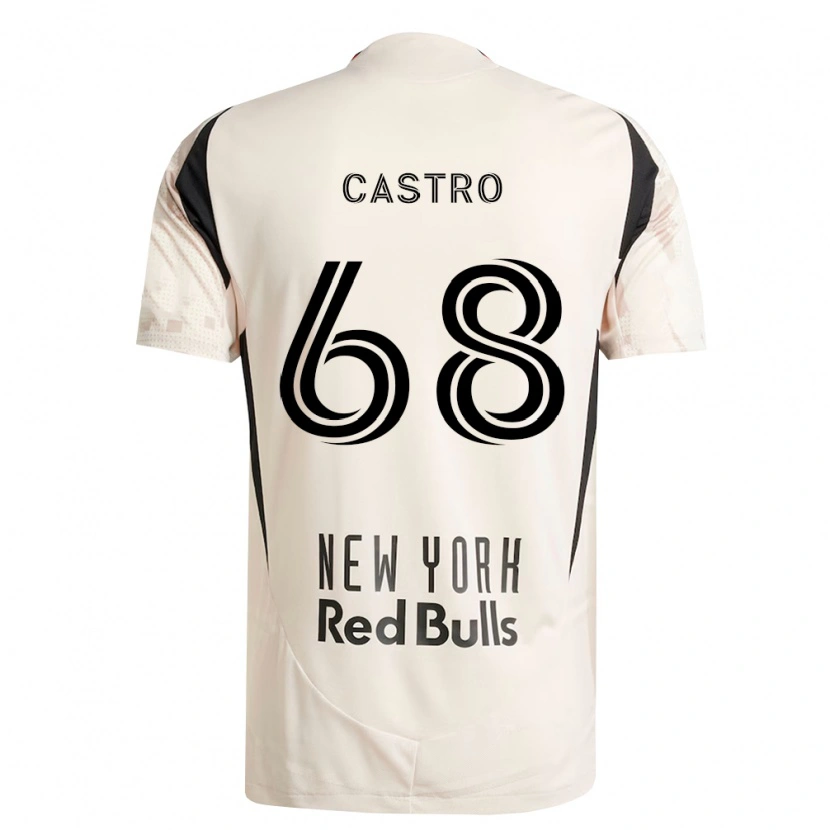 Danxen Mænd Bradley Castro #68 Råhvid Rød Sort Udebane Spillertrøjer 2026/27 Trøje T-Shirt