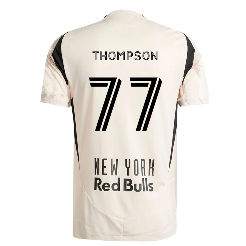 Danxen Mænd Amos Shapiro-Thompson #77 Råhvid Rød Sort Udebane Spillertrøjer 2026/27 Trøje T-Shirt