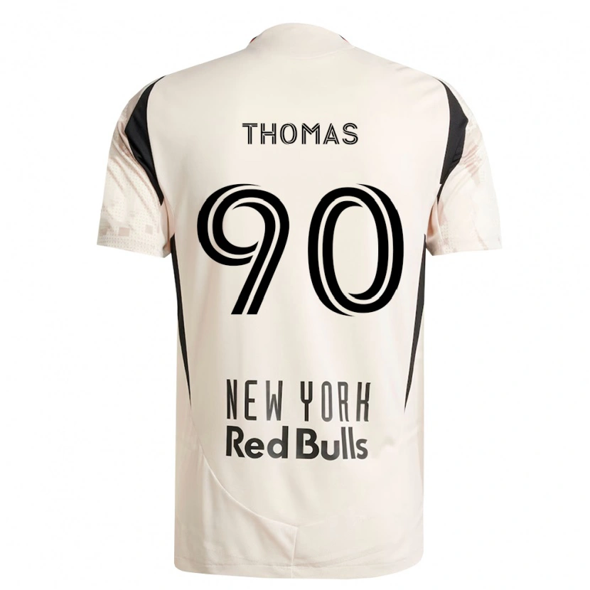 Danxen Mænd Oladayo Thomas #90 Råhvid Rød Sort Udebane Spillertrøjer 2026/27 Trøje T-Shirt