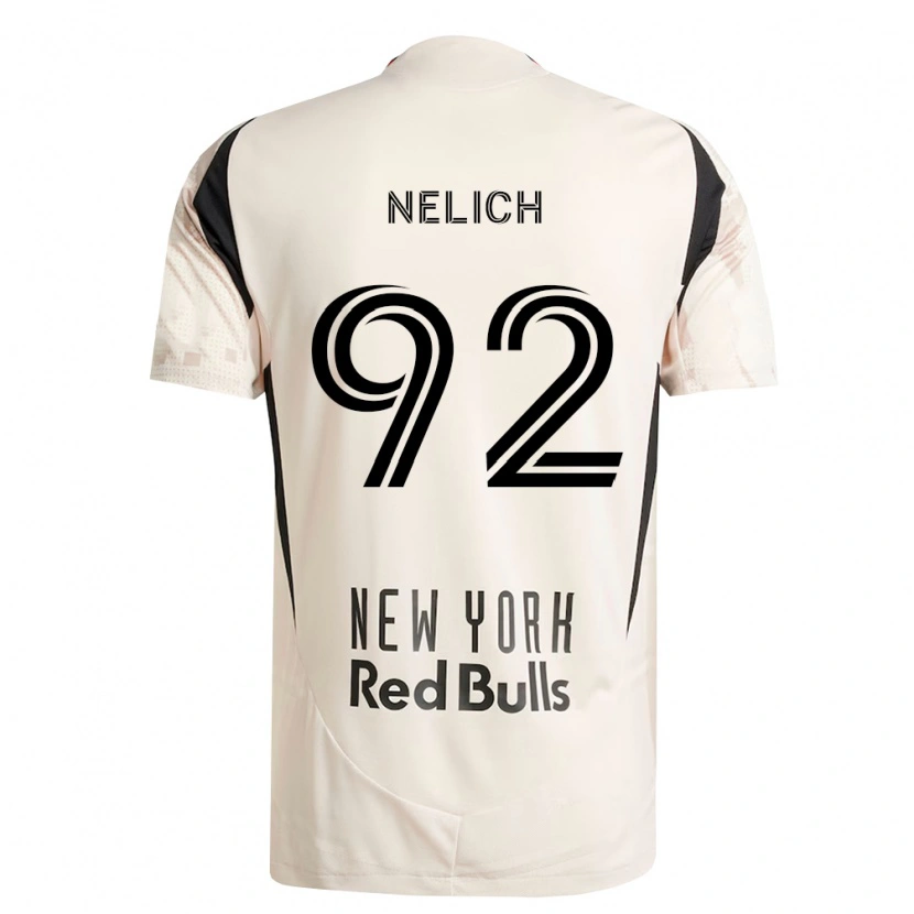 Danxen Mænd Dennis Nelich #92 Råhvid Rød Sort Udebane Spillertrøjer 2026/27 Trøje T-Shirt