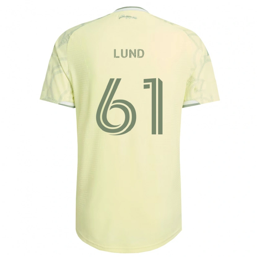Danxen Mænd Nicklas Lund #61 Beige Hvid Udebane Spillertrøjer 2026/27 Trøje T-Shirt