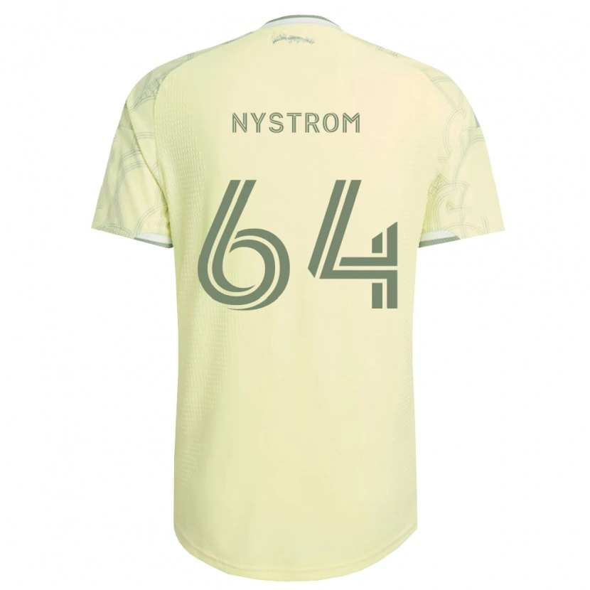 Danxen Mænd August Nystrom #64 Beige Hvid Udebane Spillertrøjer 2026/27 Trøje T-Shirt