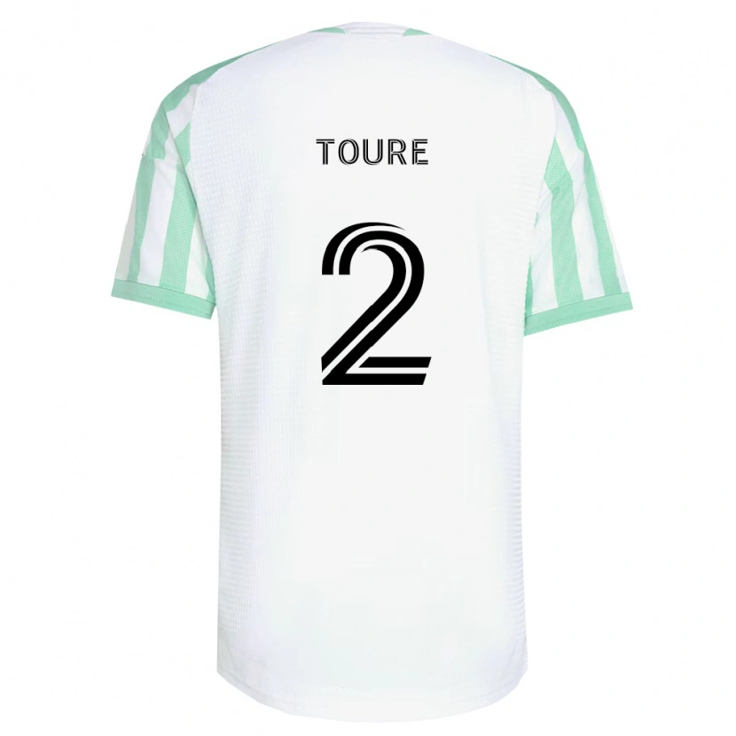 Danxen Mænd Cheick Touré #2 Lysegrøn Sort Hvid Udebane Spillertrøjer 2026/27 Trøje T-Shirt