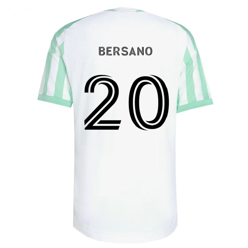 Danxen Mænd Matt Bersano #20 Lysegrøn Sort Hvid Udebane Spillertrøjer 2026/27 Trøje T-Shirt