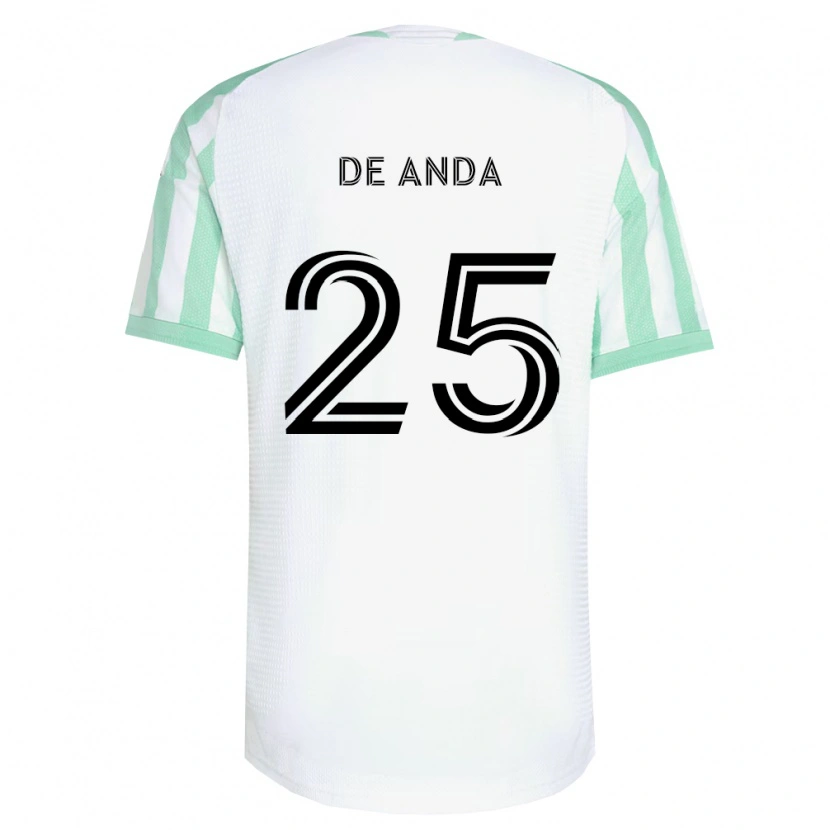 Danxen Mænd Anthony De Anda #25 Lysegrøn Sort Hvid Udebane Spillertrøjer 2026/27 Trøje T-Shirt