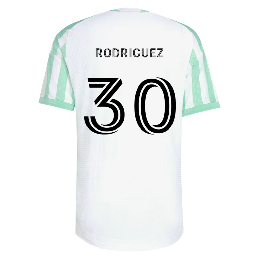 Danxen Mænd Memo Rodríguez #30 Lysegrøn Sort Hvid Udebane Spillertrøjer 2026/27 Trøje T-Shirt