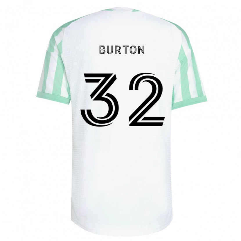 Danxen Mænd Micah Burton #32 Lysegrøn Sort Hvid Udebane Spillertrøjer 2026/27 Trøje T-Shirt