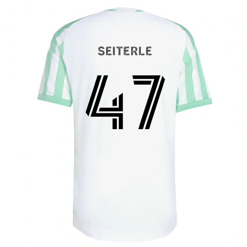 Danxen Mænd Sebastian Seiterle #47 Lysegrøn Sort Hvid Udebane Spillertrøjer 2026/27 Trøje T-Shirt