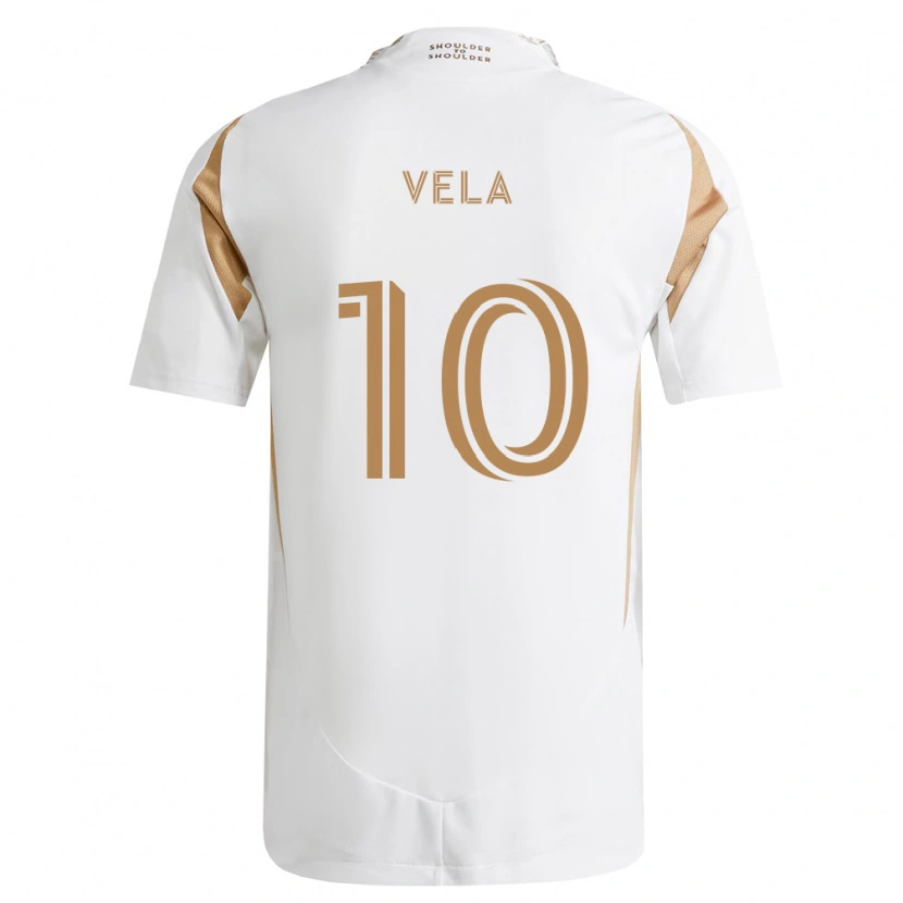 Danxen Mænd Carlos Vela #10 Hvid Brun Udebane Spillertrøjer 2026/27 Trøje T-Shirt