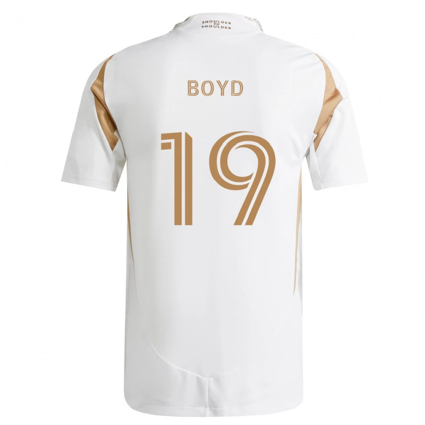 Danxen Mænd Tyler Boyd #19 Hvid Brun Udebane Spillertrøjer 2026/27 Trøje T-Shirt