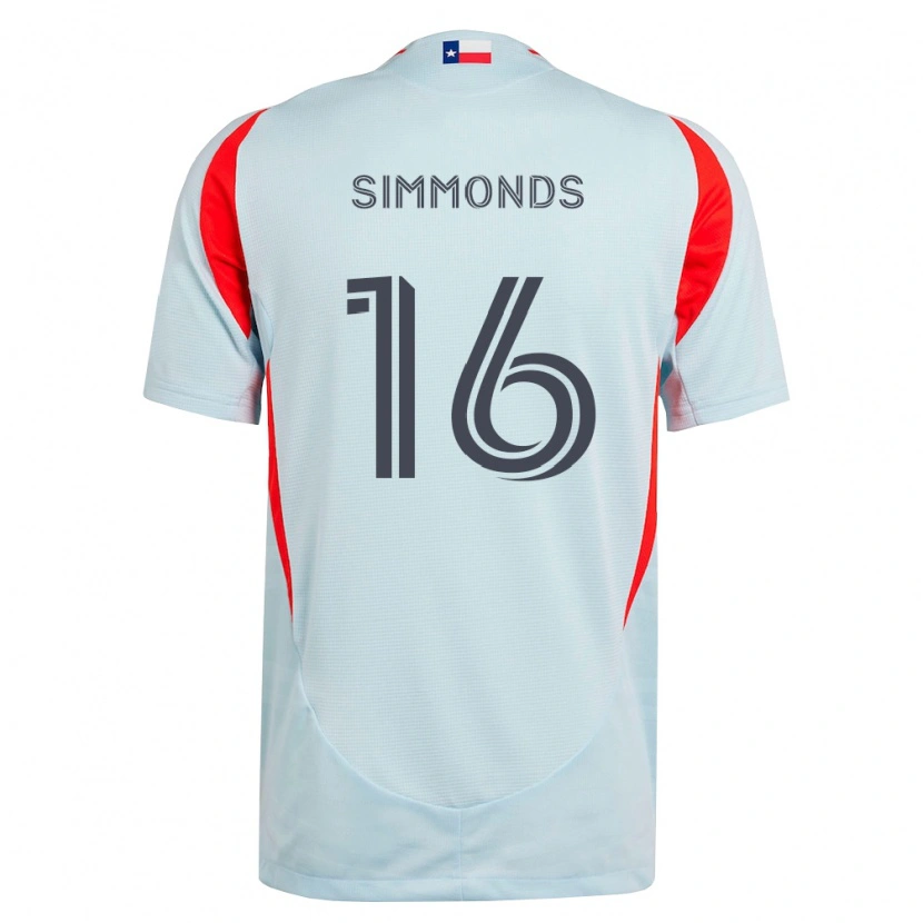 Danxen Mænd Nicholas Simmonds #16 Mørkegrå Hvid Rød Udebane Spillertrøjer 2026/27 Trøje T-Shirt