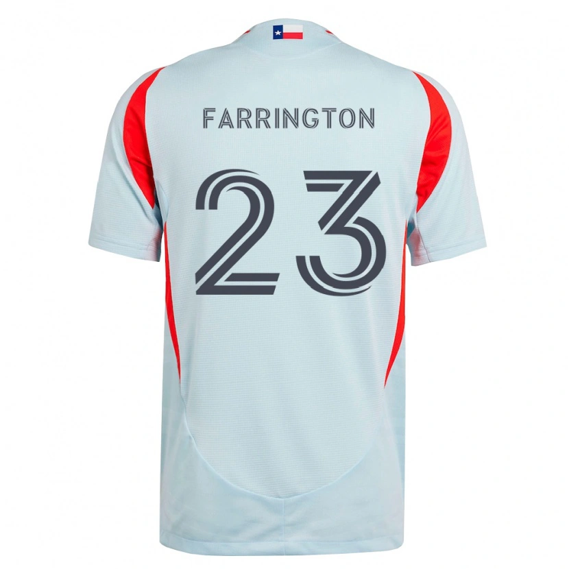 Danxen Mænd Logan Farrington #23 Mørkegrå Hvid Rød Udebane Spillertrøjer 2026/27 Trøje T-Shirt