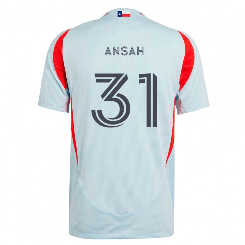 Danxen Mænd Eugene Ansah #31 Mørkegrå Hvid Rød Udebane Spillertrøjer 2026/27 Trøje T-Shirt